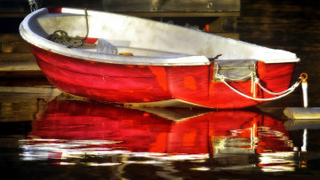 Картинка корабли лодки +шлюпки отражение