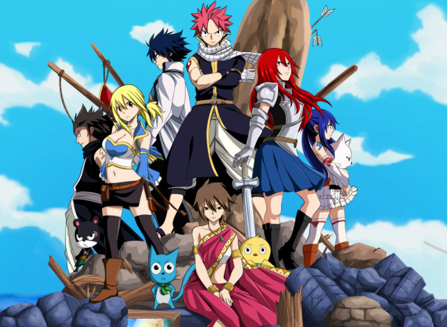 Обои картинки фото аниме, fairy tail, fairy, tail