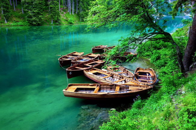 Обои картинки фото корабли, лодки,  шлюпки, река, деревья