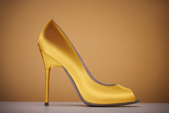 Картинка туфелька разное одежда +обувь +текстиль +экипировка golden gold fashion woman yellow background one shoes