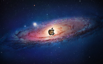 Картинка компьютеры apple лев яблоко галактика логотипapple