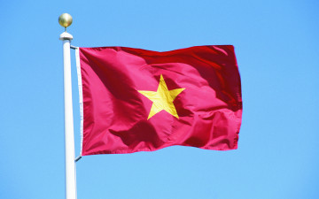 Картинка разное флаги гербы флагшток флаг вьетнам небо