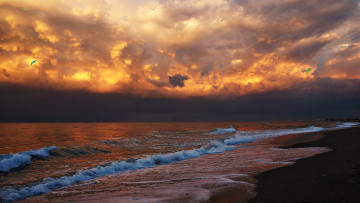 Картинка природа побережье песок волны