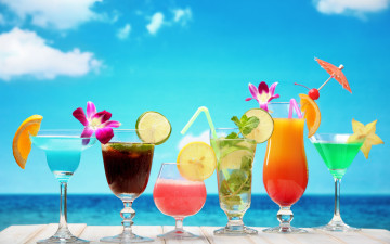 Картинка еда напитки +коктейль фрукты коктейль море пляж paradise sea beach summer cocktail fruit fresh drink tropical
