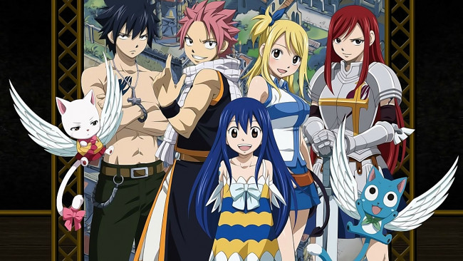 Обои картинки фото аниме, fairy tail, персонажи