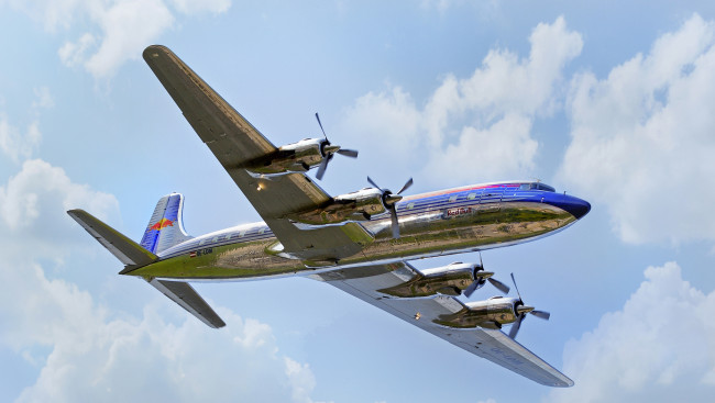 Обои картинки фото douglas, dc, 6b, авиация, пассажирские самолёты, авиалайнер