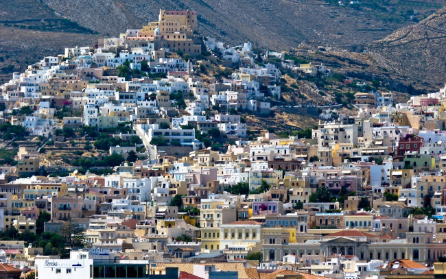 Обои картинки фото ermoupoli, greece, города, - панорамы