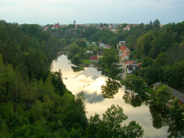 Обои картинки фото bechyne, czech, города, пейзажи