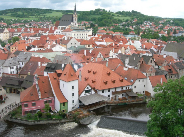 Обои картинки фото cesky, krumlov, czech, города, панорамы