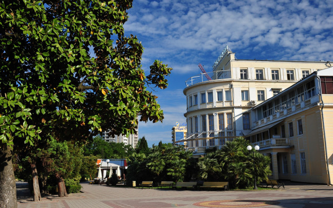 Обои картинки фото гостиница, приморская, сочи, города, улицы, площади, набережные