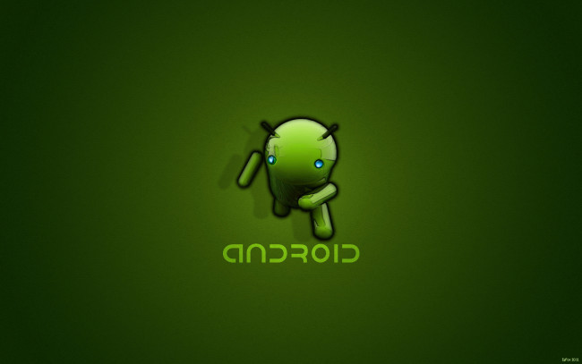Обои картинки фото компьютеры, android, фон, логотип, зелёный