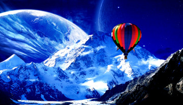 обоя авиация, воздушные, шары, горы, парение, полет, воздушный, шар