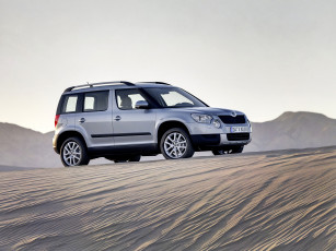 обоя автомобили, skoda, yeti, светлый, 2009г