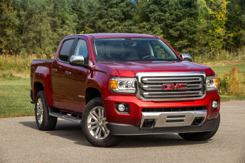 обоя автомобили, gm-gmc, cab, красный, crew, diesel, duramax, slt, canyon, gmc, 2016г