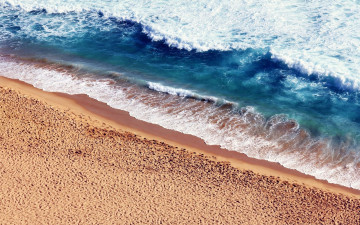 Картинка природа побережье море волны берег прибой песок