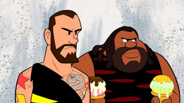 Картинка мультфильмы the+flintstones мужчина двое тату змея мороженое