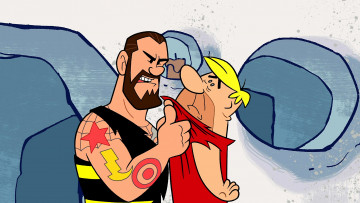 Картинка мультфильмы the+flintstones мужчина двое тату эмоции