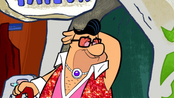 Картинка мультфильмы the+flintstones мужчина очки кулон