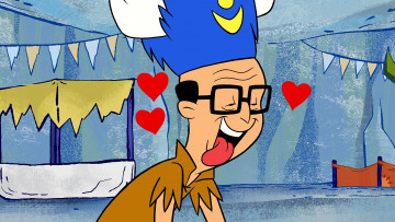 Картинка мультфильмы the+flintstones мужчина язык сердце
