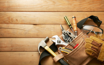 обоя разное, строительные инструменты,  запчасти,  механизмы, wooden, floor, safety, glasses, hand, tools