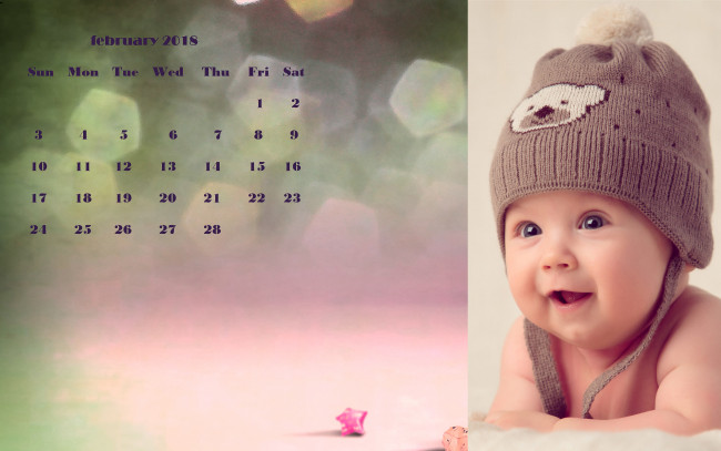 Обои картинки фото календари, дети, шапка, лицо, ребенок