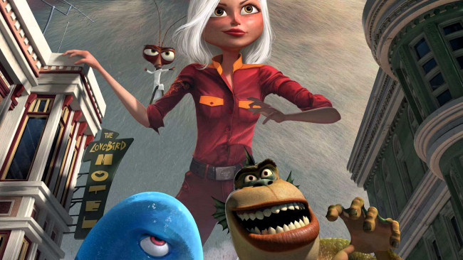 Обои картинки фото видео игры, monsters vs,  aliens, мутанты, город