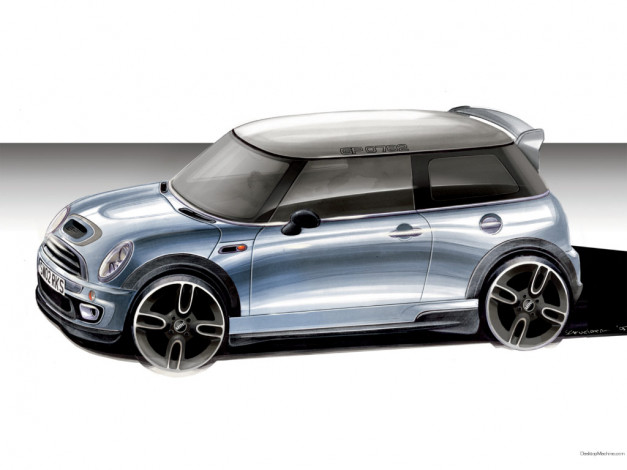 Обои картинки фото mini, cooper, gp, автомобили, рисованные