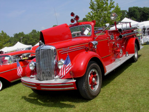 обоя 1930, mack, firetruck, classic, автомобили, пожарные, машины