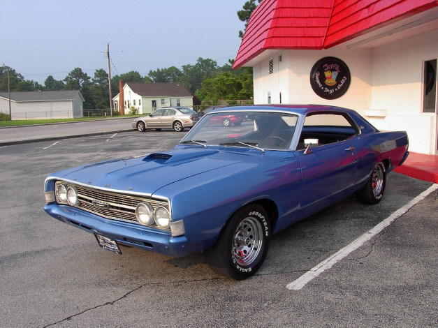 Обои картинки фото 1968, ford, torino, classic, автомобили