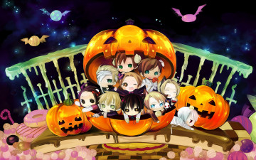 обоя аниме, hetalia, axis, powers, halloween