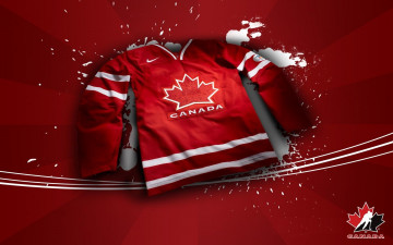 Картинка разное одежда обувь текстиль экипировка канада хоккей свитер красный