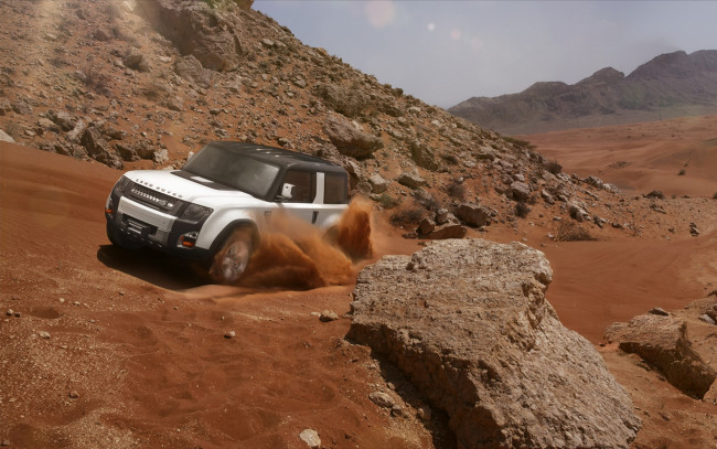 Обои картинки фото land, rover, dc100, concept, 2012, автомобили, песок