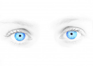 обоя разное, глаза, голубой, взгляд
