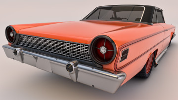 обоя автомобили, 3д, galaxie, ford, 1963