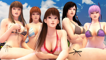 Картинка 3д+графика аниме+ anime девушки взгляд фон