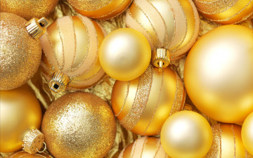 Картинка праздничные шары украшения рождество новый год золотые decoration gold christmas merry