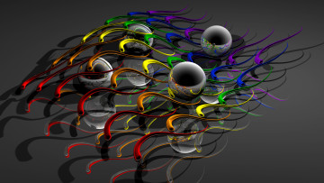 Картинка 3д+графика шары+ balls цвета фон узор