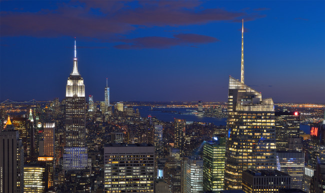 Обои картинки фото new york, города, нью-йорк , сша, небоскребы, обзор