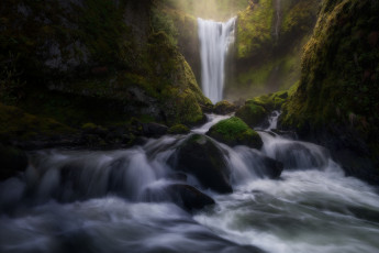 Картинка природа водопады скалы река камни поток водопад
