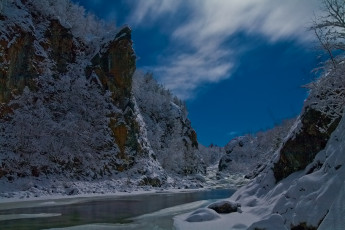 Картинка природа реки озера гора зима река деревья