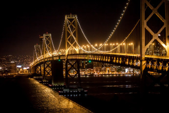 Картинка города -+мосты огни ночь мост город