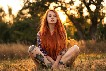 Картинка девушка девушки -unsort+ рыжеволосые+и+другие модель katja