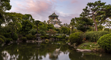 Картинка jap& 243 n+-+castillo+de+osaka города осака+ Япония простор