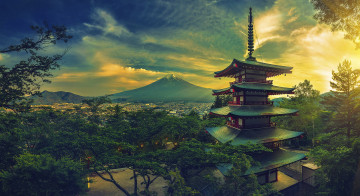 обоя japanese pagoda, города, - буддийские и другие храмы, простор