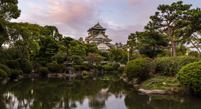 Обои картинки фото jap&, 243, n - castillo de osaka, города, осака , Япония, простор