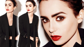 Картинка девушки lily+collins lily collins