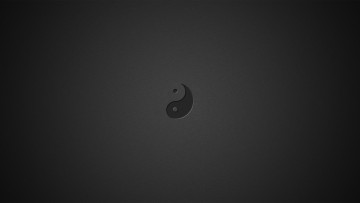 Картинка 3д графика yin yang инь Янь фон тёмный