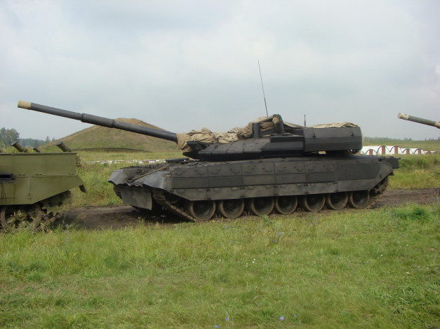 Обои картинки фото техника, военная, Черный, орел, т-91, российский, танк