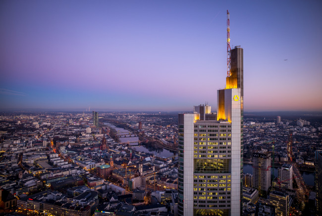 Обои картинки фото frankfurt am main, города, франкфурт-на-майне , германия, небоскребы, панорама