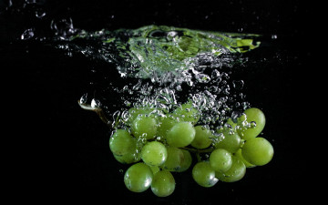 Картинка еда виноград вода ягоды